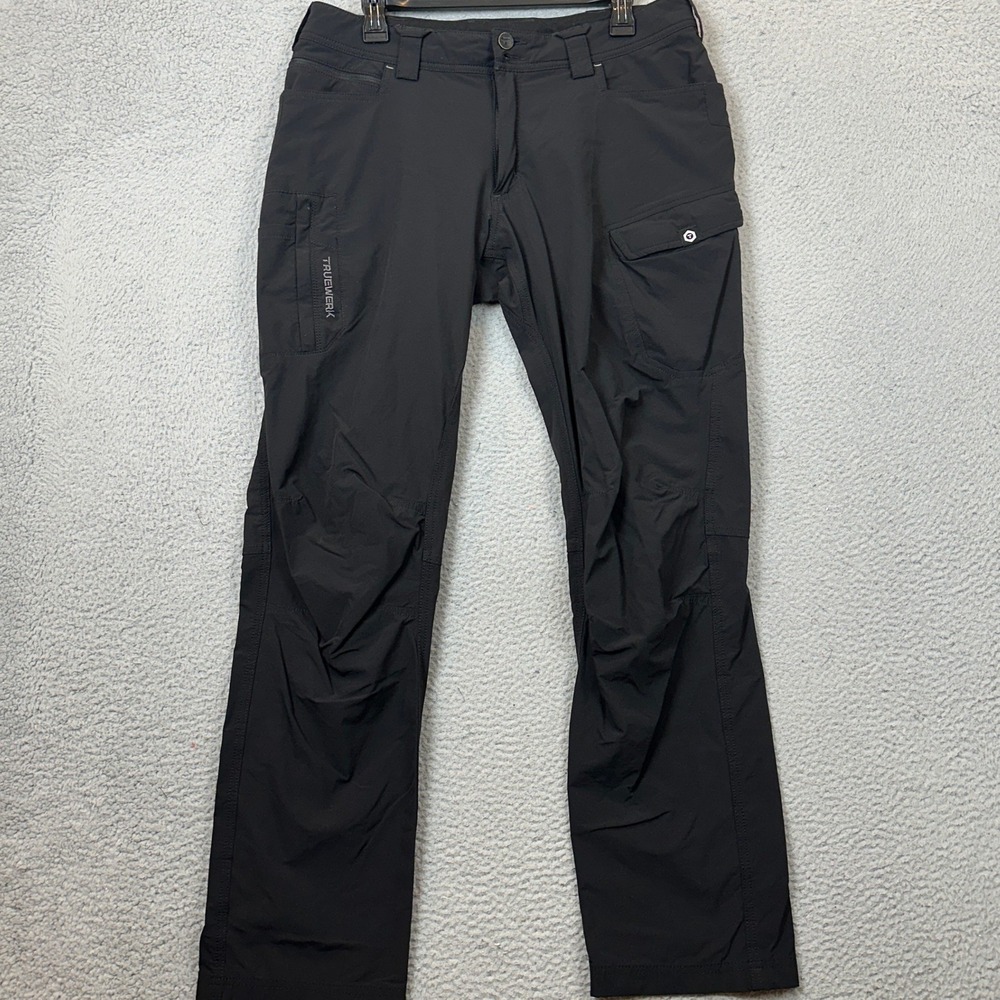 Truewerk Pants Mens 34X32 T1 Werkpant Black Performance Stretch Cargo Workwear